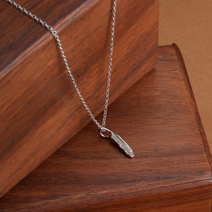 Spirit Feather 925 Sterling Silver Necklace