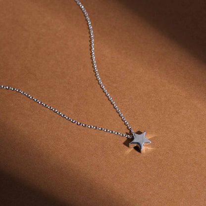 Minimalist Star 925 Sterling Silver Necklace