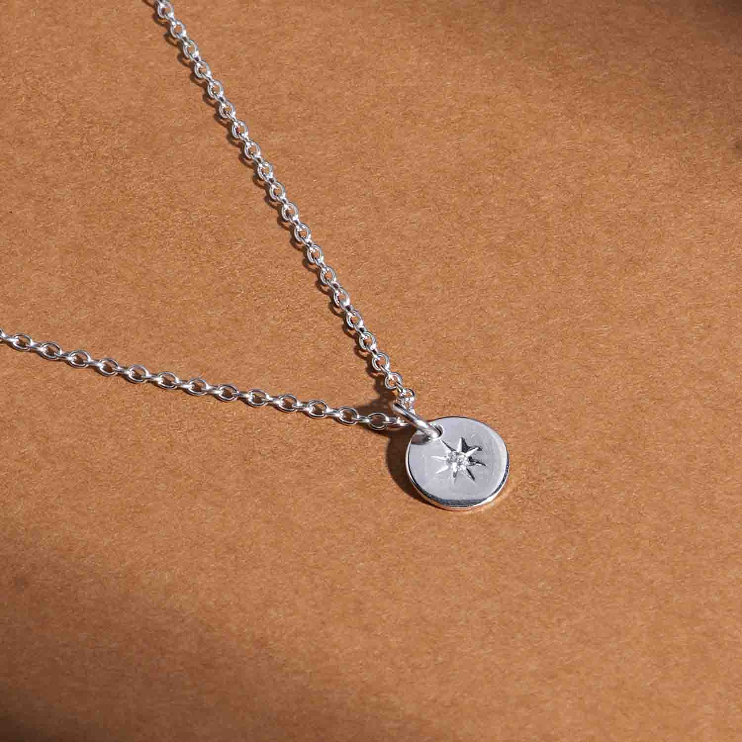 Compass Star 925 Sterling Silver Necklace