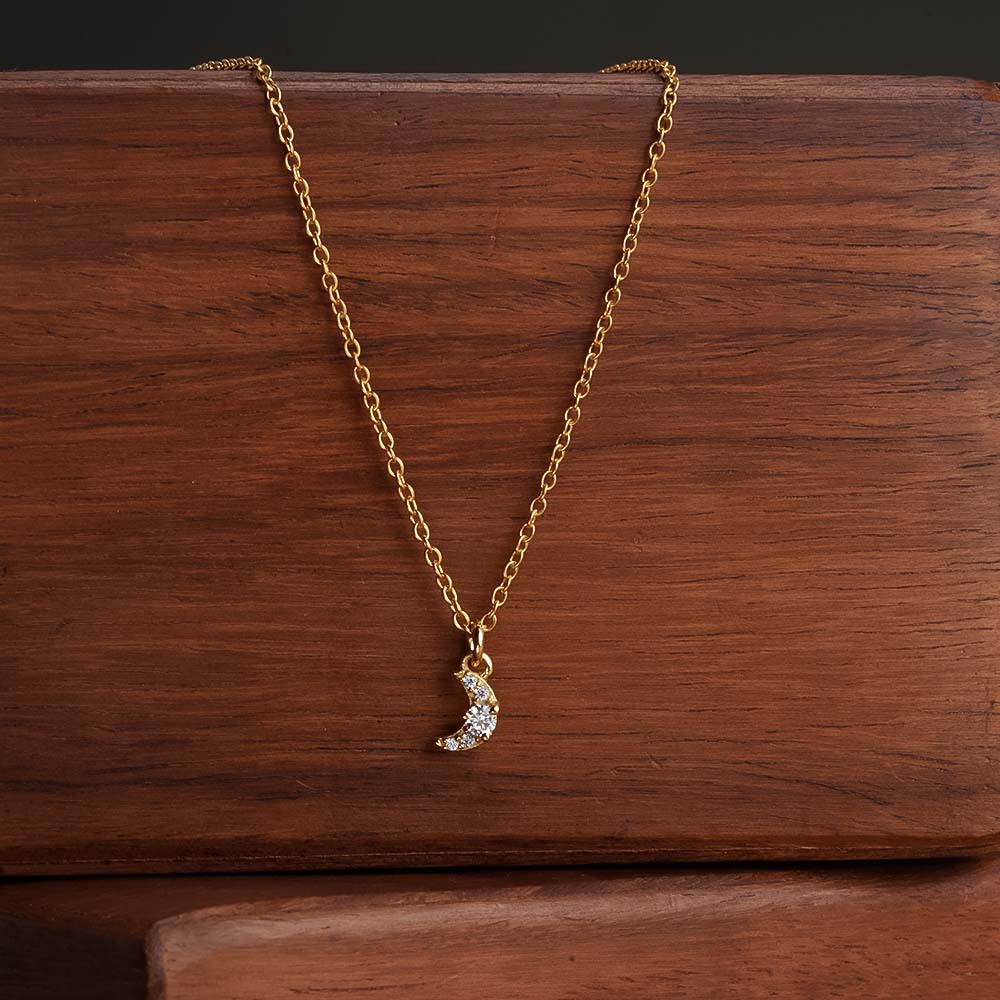 Dreamy Moon 925 Sterling Silver Necklace