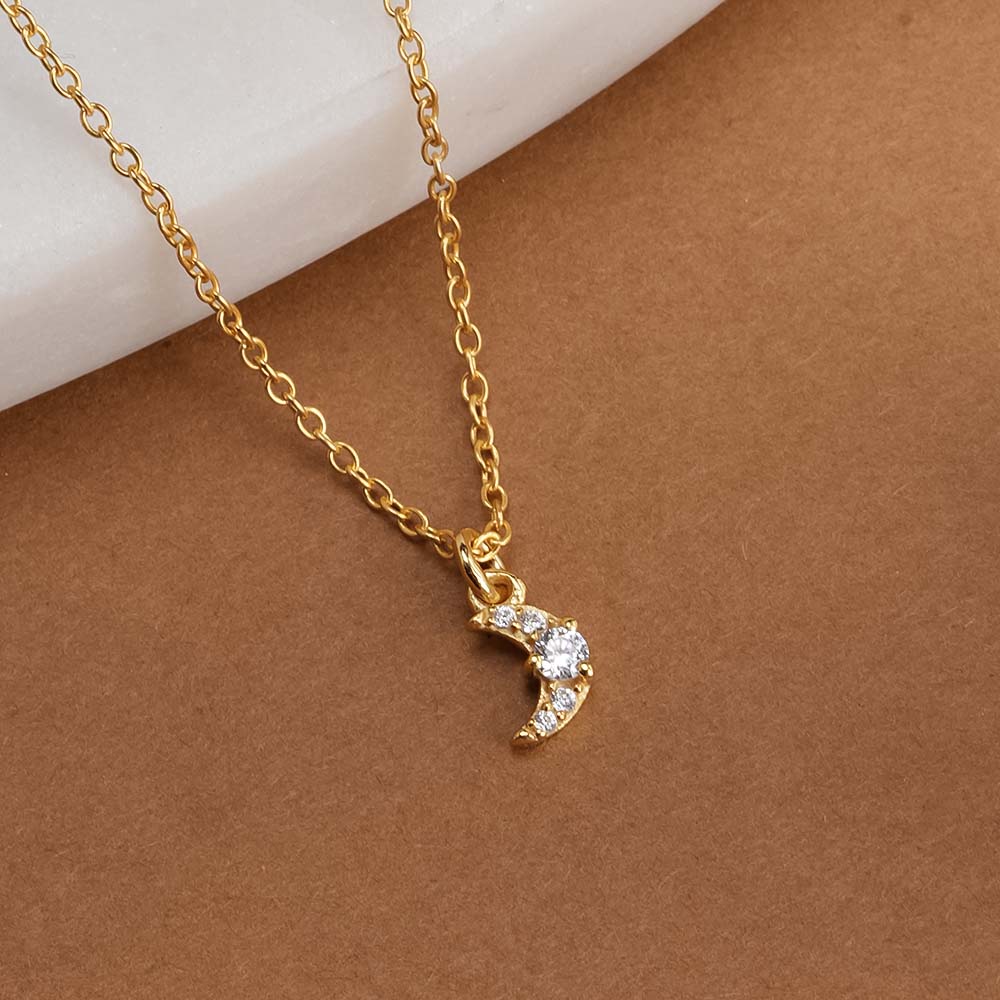 Dreamy Moon 925 Sterling Silver Necklace