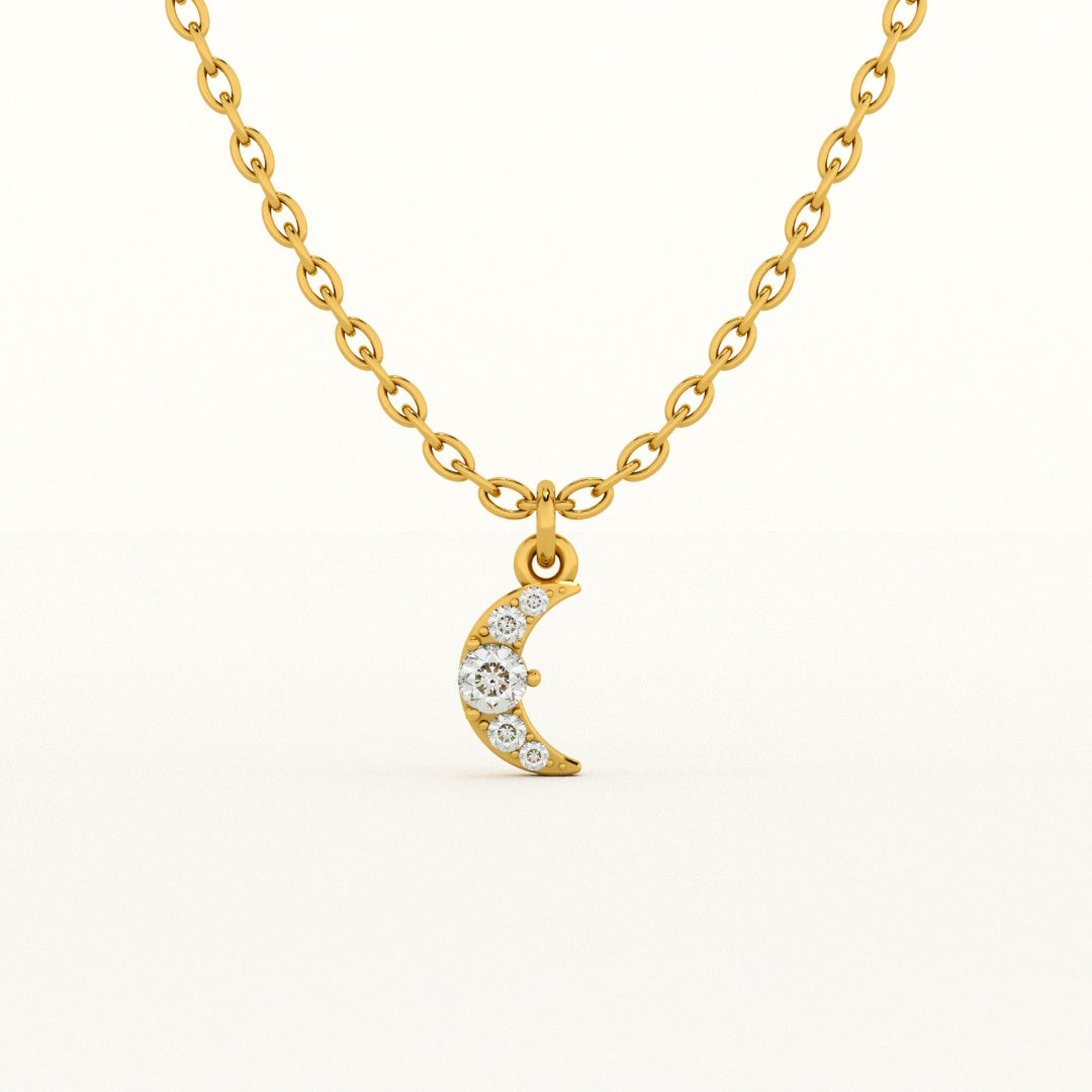 Dreamy Moon 925 Sterling Silver Necklace