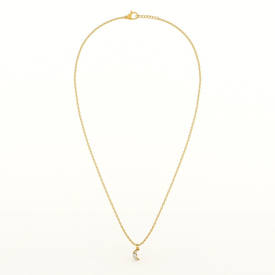 Dreamy Moon 925 Sterling Silver Necklace