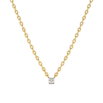 0.24 Carat Aurora Spark 9KT Gold Lab Grown Diamond Necklace