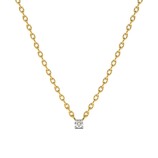 0.24 Carat Aurora Spark 9KT Gold Lab Grown Diamond Necklace