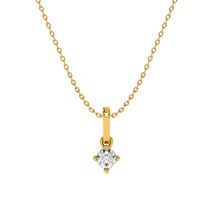 Moonbeam Solitaire 9KT Gold Lab Grown Diamond Necklace