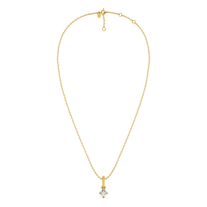 Moonbeam Solitaire 9KT Gold Lab Grown Diamond Necklace