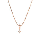 Elegant Solitaire 9KT Gold Lab Grown Diamond Necklace
