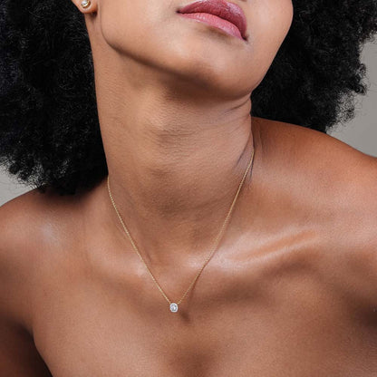 Modern Radiance 9KT Gold Lab Grown Diamond Necklace
