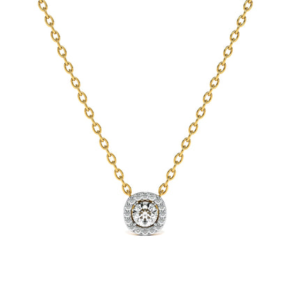 Modern Radiance 9KT Gold Lab Grown Diamond Necklace