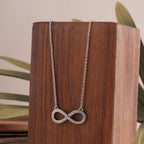 Crystal Infinity 925 Sterling Silver Necklace