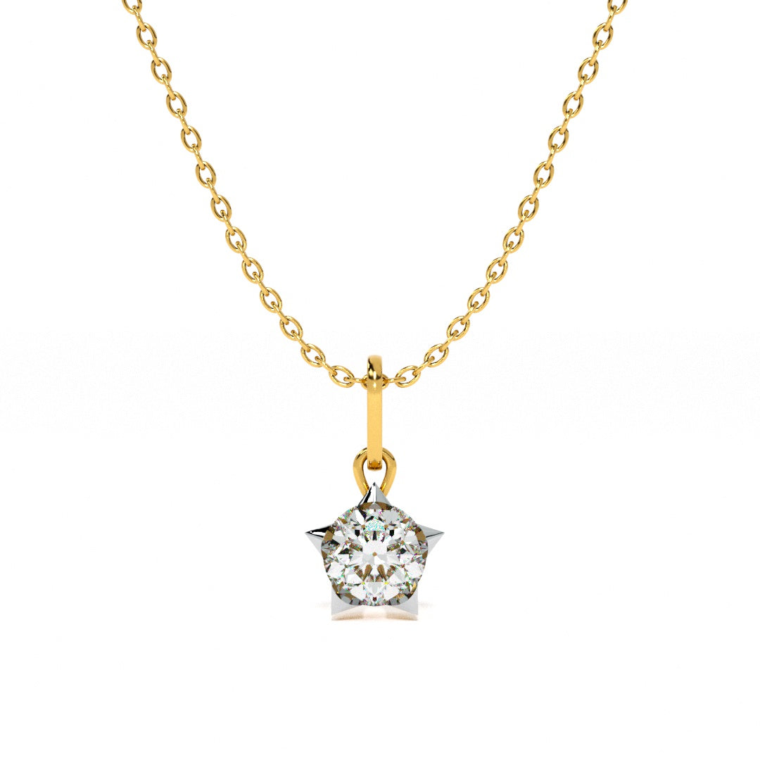 0.32 Carat Solara Drop 9KT Gold Lab Grown Diamond Necklace