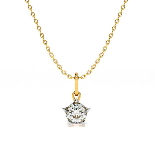 0.32 Carat Solara Drop 9KT Gold Lab Grown Diamond Necklace