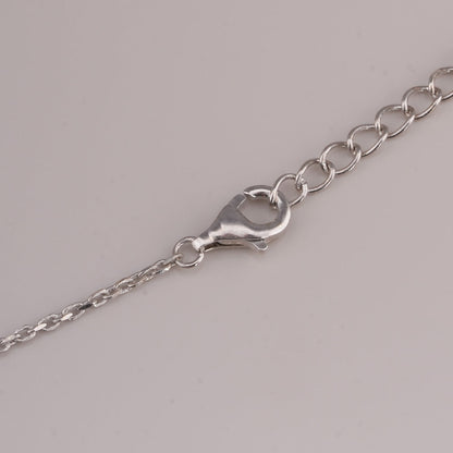 Crystal Circle 925 Sterling Silver Pendant Necklace