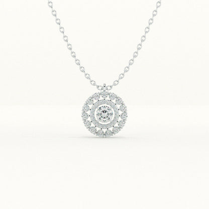 Sparkling Round CZ 925 Sterling Silver Necklace