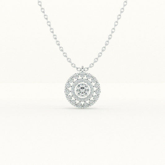 Sparkling Round CZ 925 Sterling Silver Necklace
