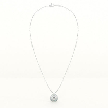 Sparkling Round CZ 925 Sterling Silver Necklace