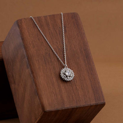 Vintage Glamour Floral 925 Sterling Silver Necklace