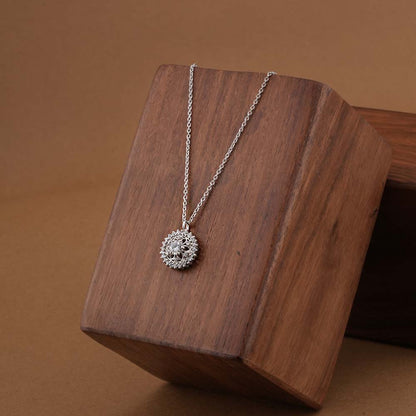 Vintage Glamour Floral 925 Sterling Silver Necklace