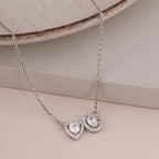 Double Pendant 925 Sterling Silver Necklace