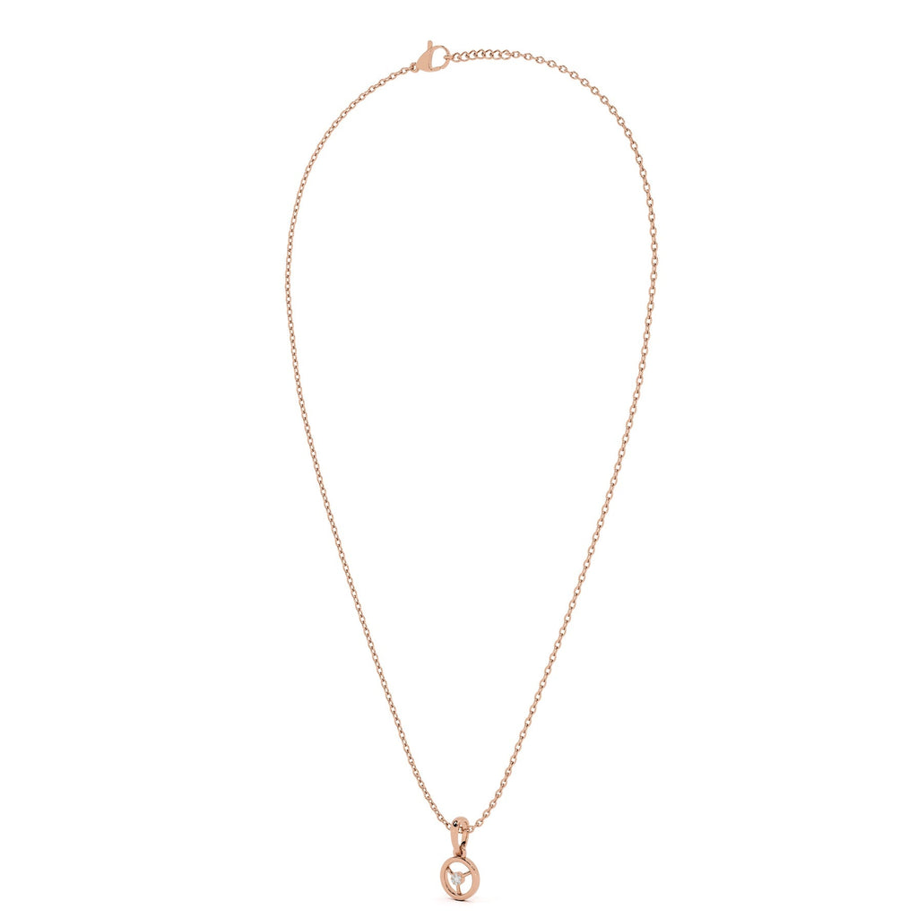 Compass 9KT Gold Lab Grown Diamond Pendant