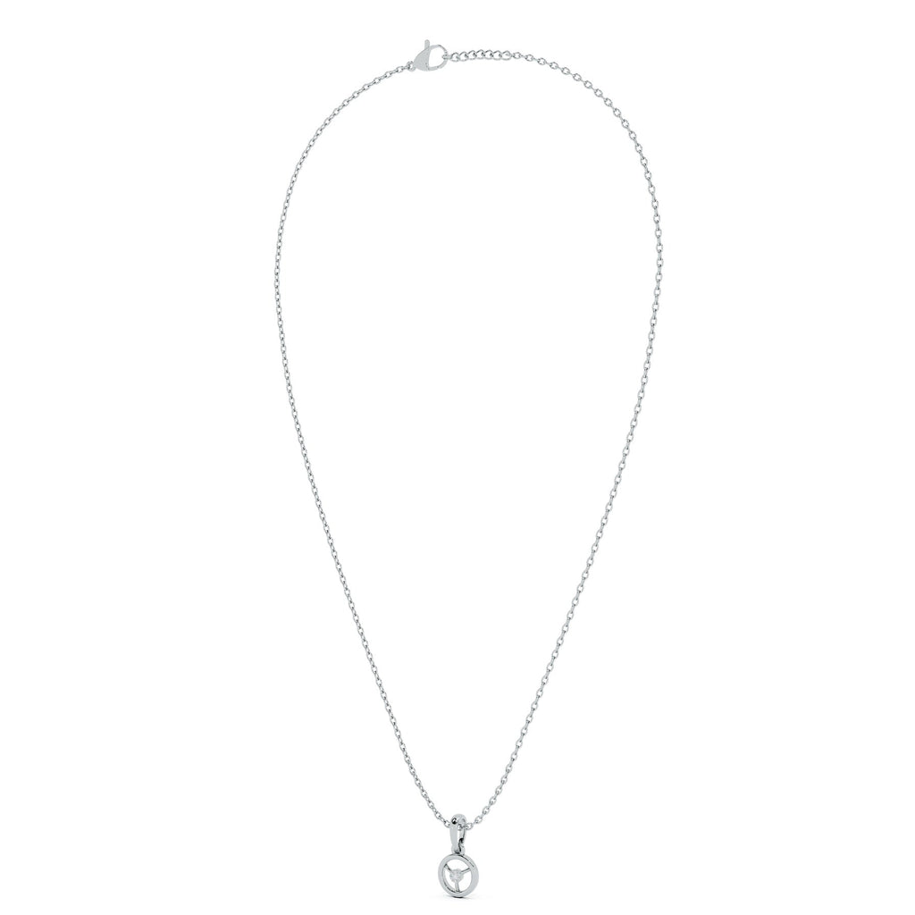 Compass 9KT Gold Lab Grown Diamond Pendant