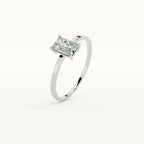 Classic Emerald Cut 925 Sterling Silver Ring