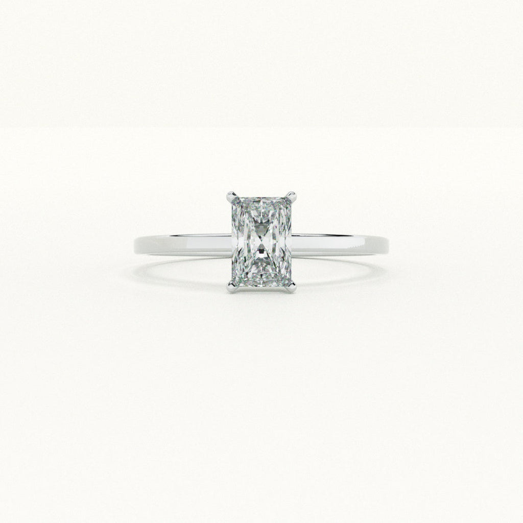 Classic Emerald Cut 925 Sterling Silver Ring