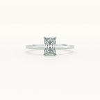 Classic Emerald Cut 925 Sterling Silver Ring