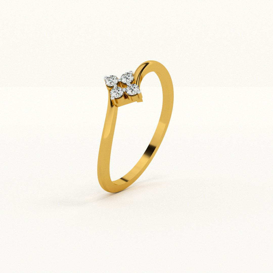 Aurora Crest 9KT Gold Lab Grown Diamond Ring