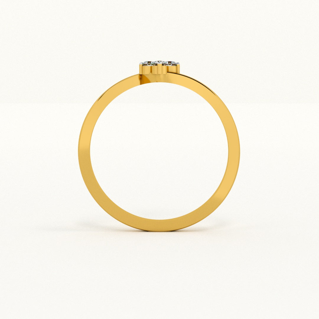 Aurora Crest 9KT Gold Lab Grown Diamond Ring