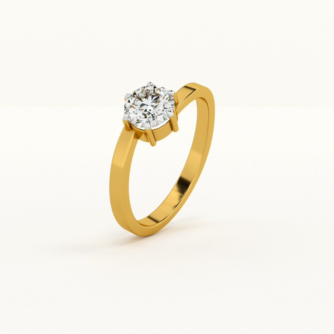 Classic Crown 9KT Gold Lab Grown Diamond Ring