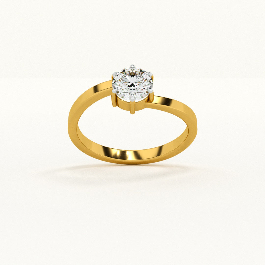 Classic Crown 9KT Gold Lab Grown Diamond Ring