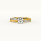 Channel and Pave 9KT Gold Lab Grown Diamond Ring
