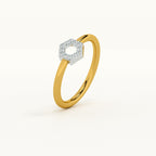 Circular 9KT Gold Lab Grown Diamond Ring