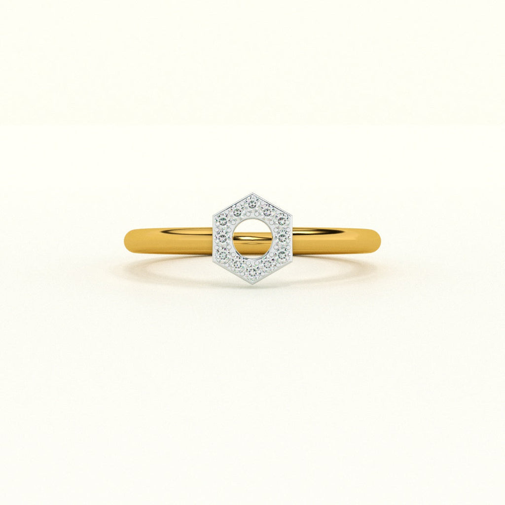 Circular 9KT Gold Lab Grown Diamond Ring