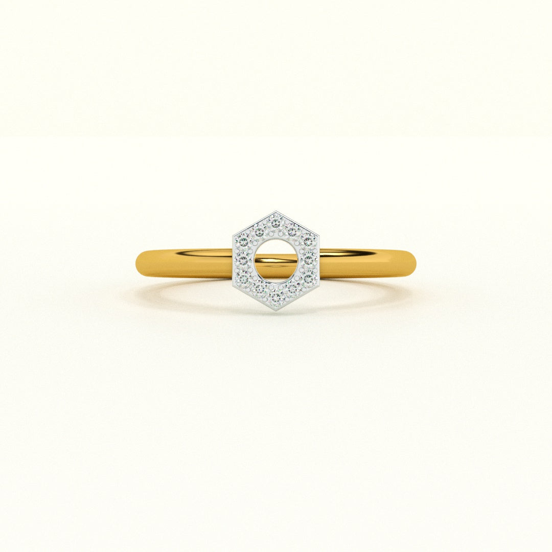 Circular 9KT Gold Lab Grown Diamond Ring