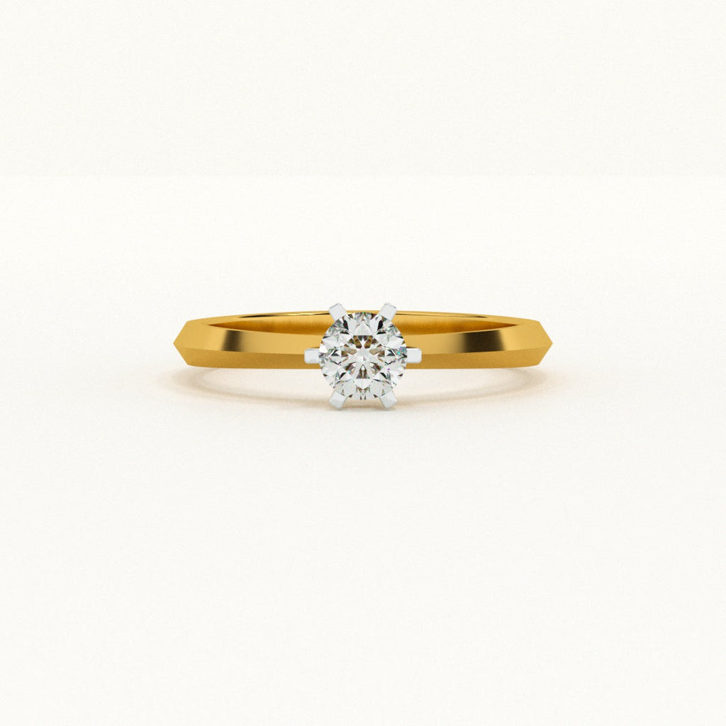 Classic Solitaire 9KT Gold Lab Grown Diamond Ring