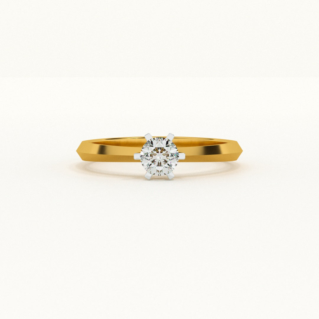 Classic Solitaire 9KT Gold Lab Grown Diamond Ring