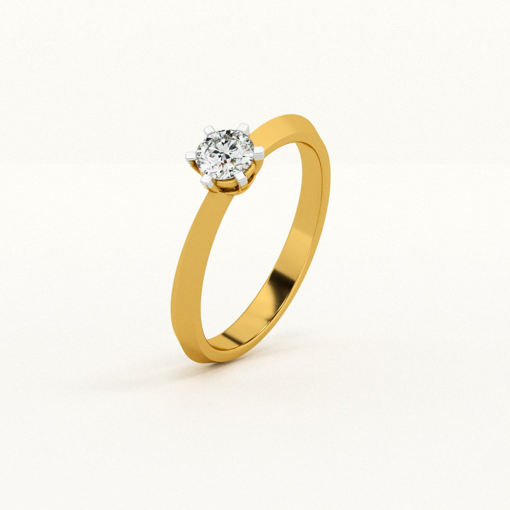 Classic Solitaire 9KT Gold Lab Grown Diamond Ring