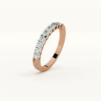 Crescent Sparkle 9KT Gold Lab Grown Diamond Ring