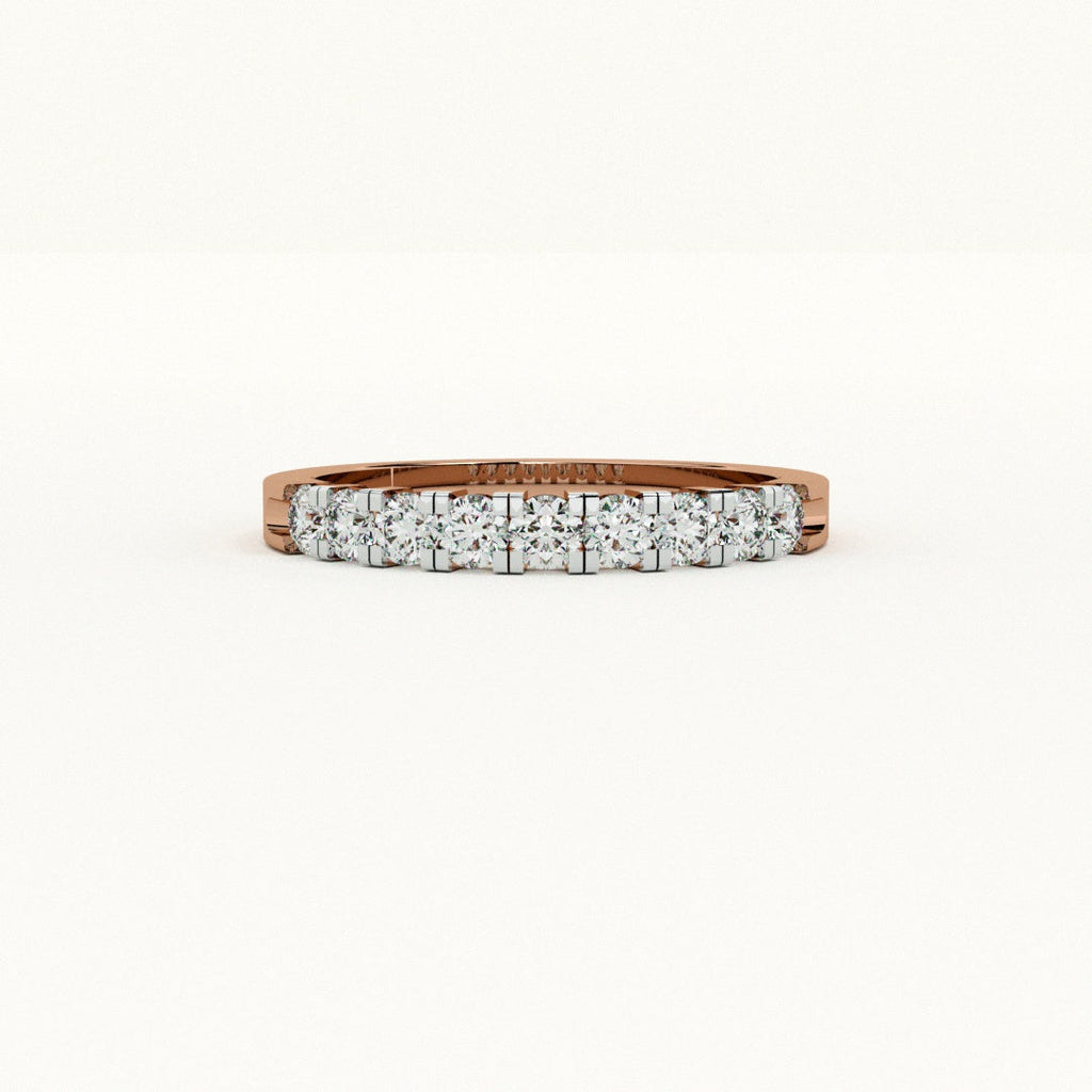 Crescent Sparkle 9KT Gold Lab Grown Diamond Ring