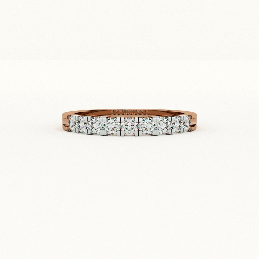 Crescent Sparkle 9KT Gold Lab Grown Diamond Ring