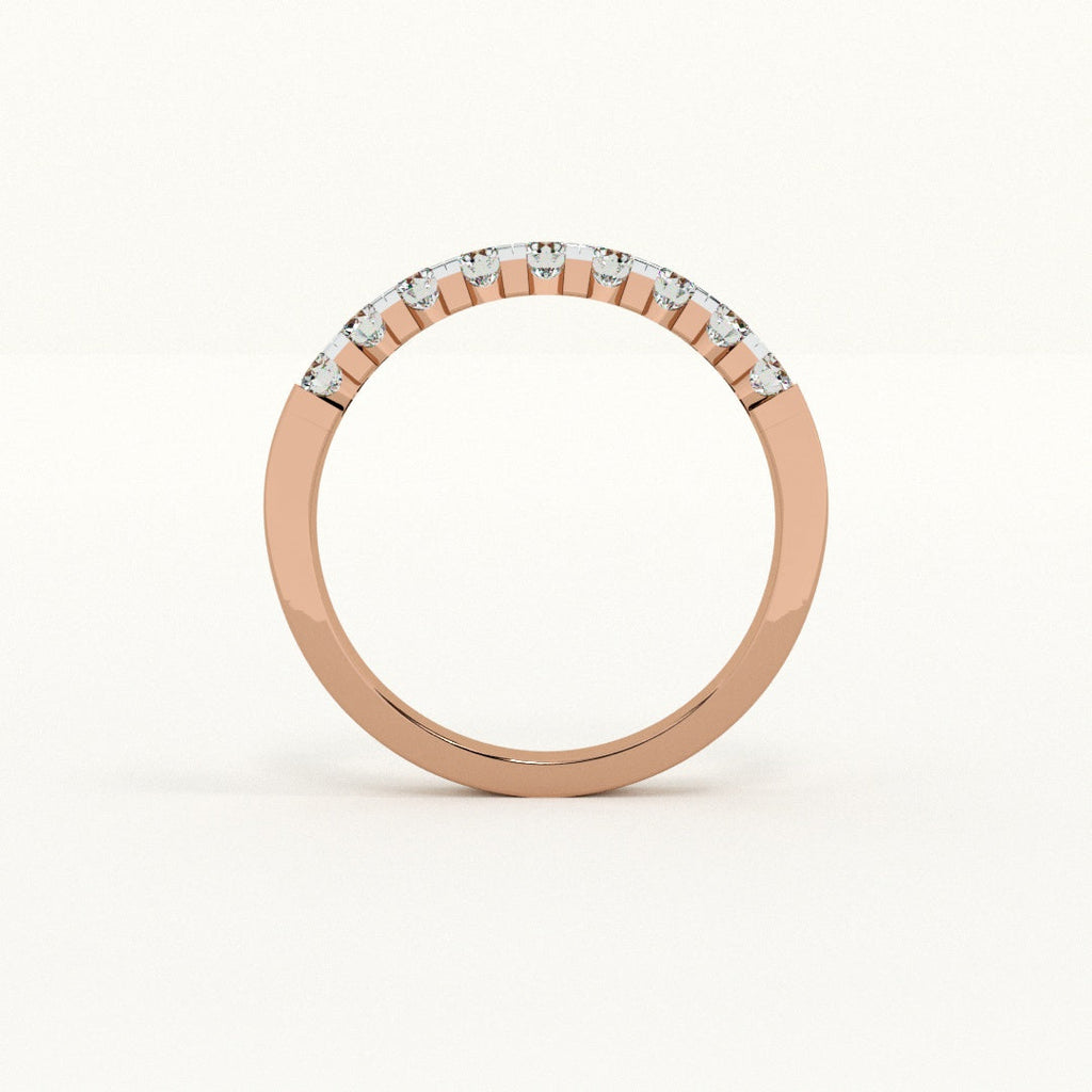 Crescent Sparkle 9KT Gold Lab Grown Diamond Ring