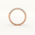 Crescent Sparkle 9KT Gold Lab Grown Diamond Ring