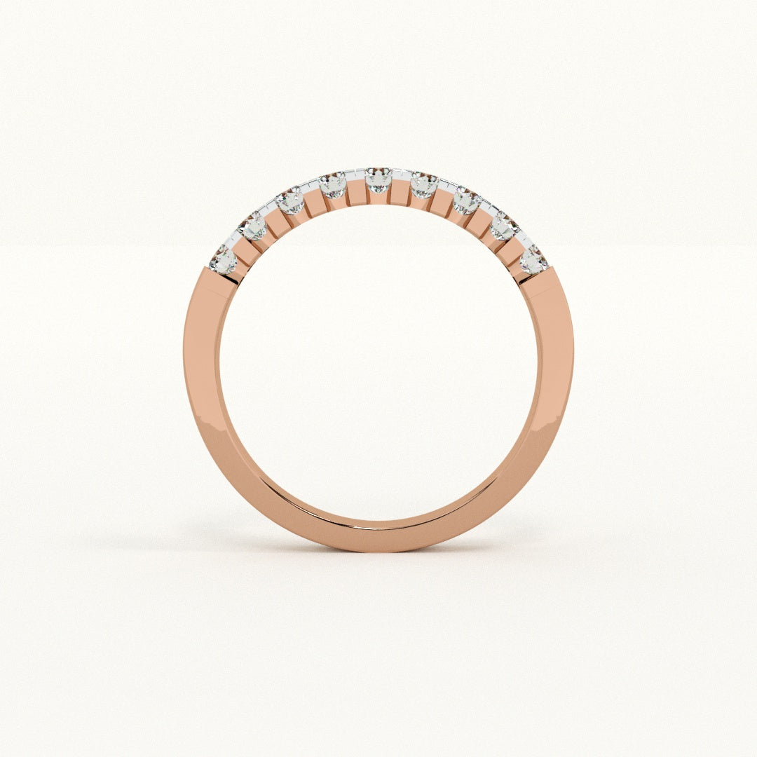 Crescent Sparkle 9KT Gold Lab Grown Diamond Ring