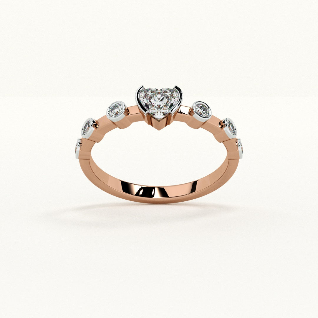 Celestial Heart 9KT Gold Lab Grown Diamond Ring