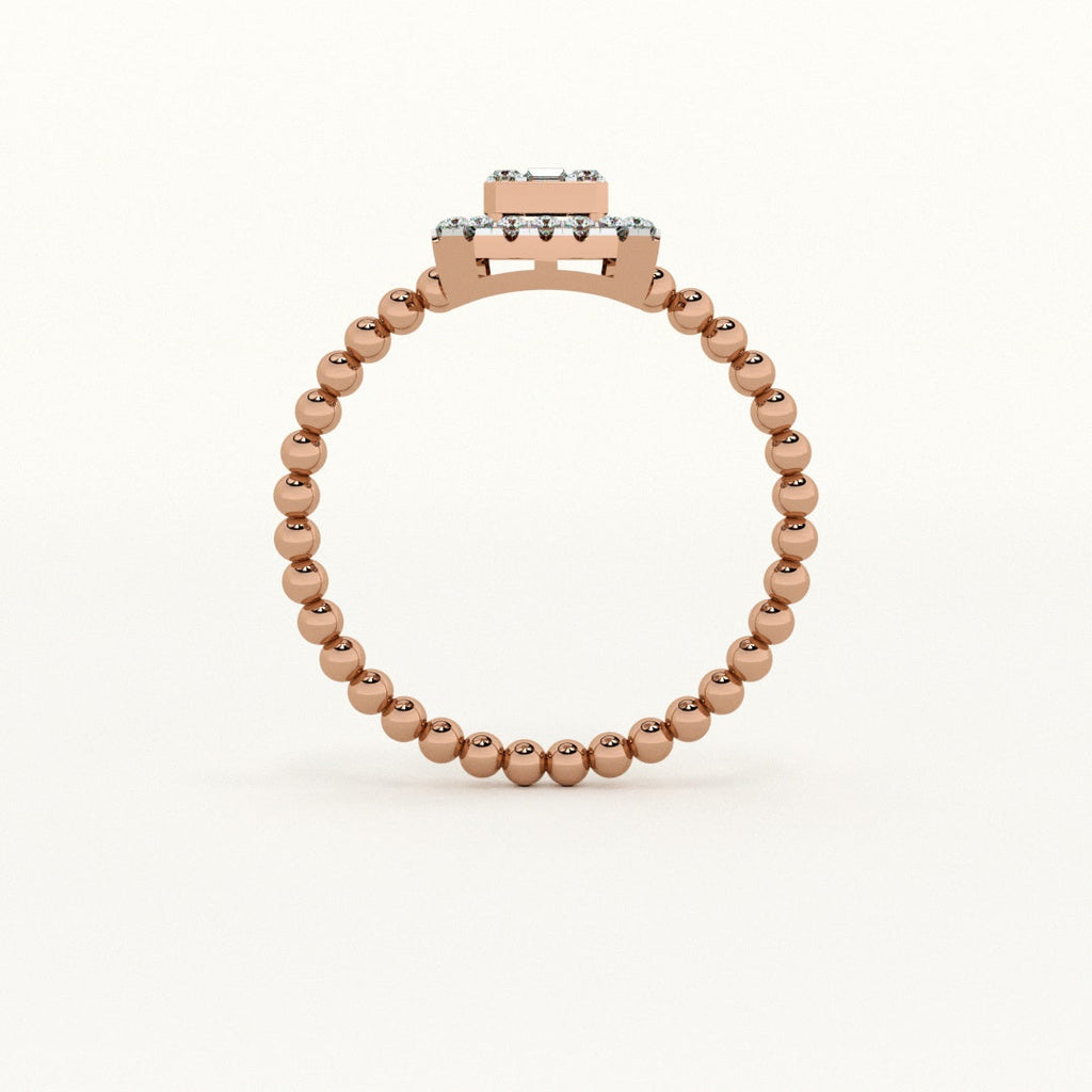 Elegant Halo 9KT Gold Lab Grown Diamond Ring