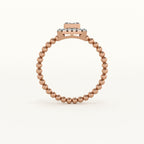 Elegant Halo 9KT Gold Lab Grown Diamond Ring