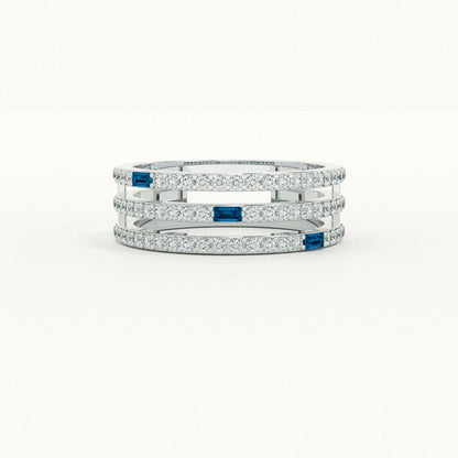 Azure Cascade Zirconia Ring